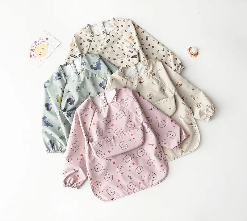 Baby Mess Proof Smock Baby Bib