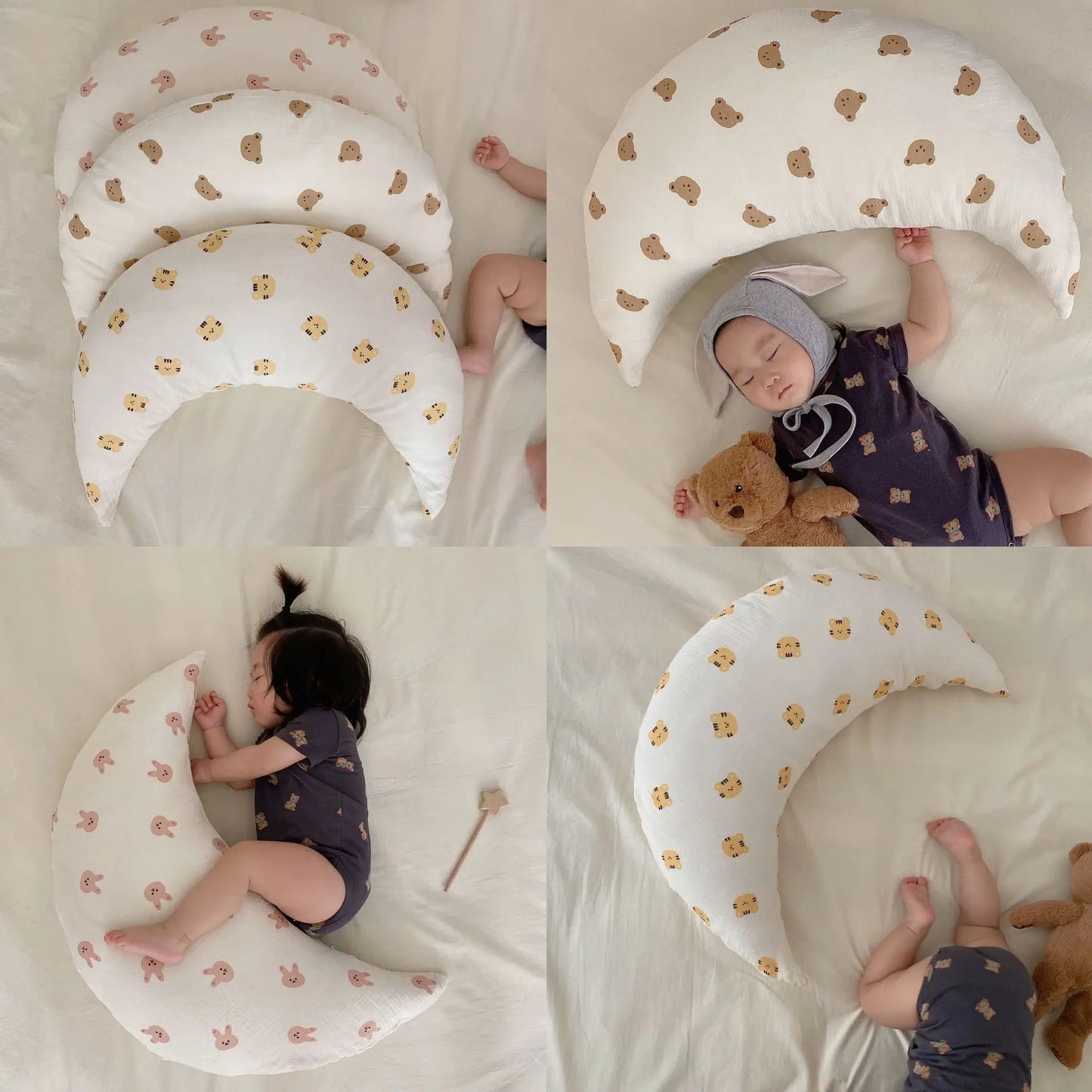 Moon Shape Baby Pillow Cushion for Pregnancy Nursing Pillow Newborn Babies Accessories Bedding New Born baby room decoration Kid