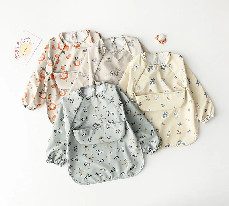 Baby Mess Proof Smock Baby Bib